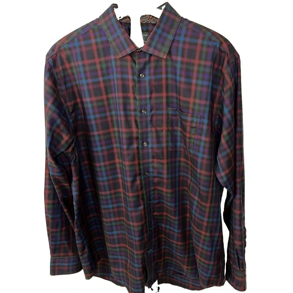 Leo Chevalier Dress Shirt Men's Sz XL/TG Long Sleeves Button Up Multiple ColorPl